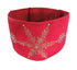 Handmade Adjustable Christmas Tree Collar - Silver Snowflakes on Red Velvet - ARCADIA HOME